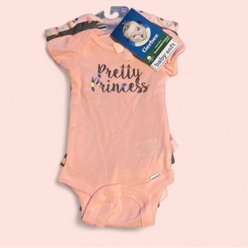 Gerber Baby Pink 'Pretty Princess' Bodysuit